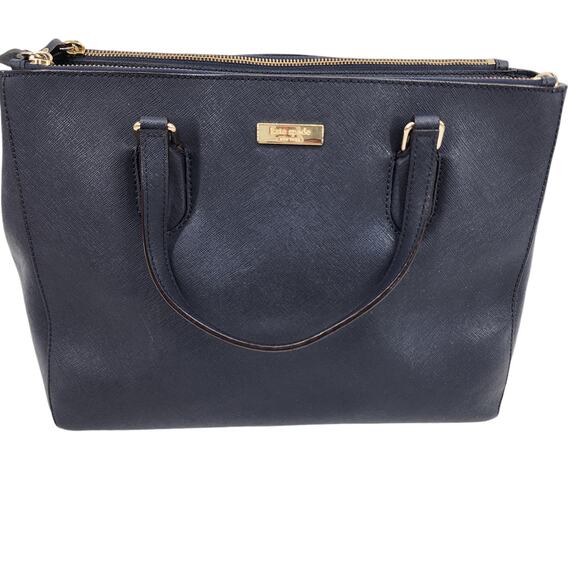 KATE SPADE New York Laurel Way Leighann Satchel Handbag Purse in Navy